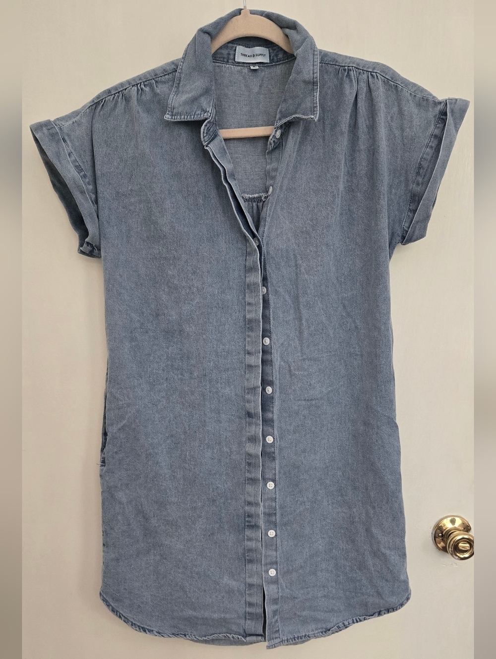 Thread & Supply Light Wash Denim Dress